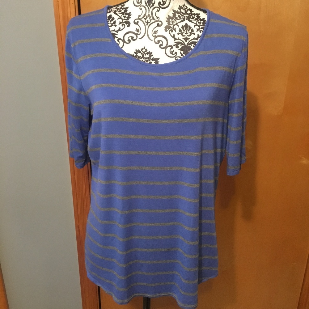 XL Apt. 9 Striped Scoop Neck Top